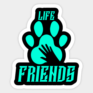 DOG LOVERS FOR LIFE Sticker